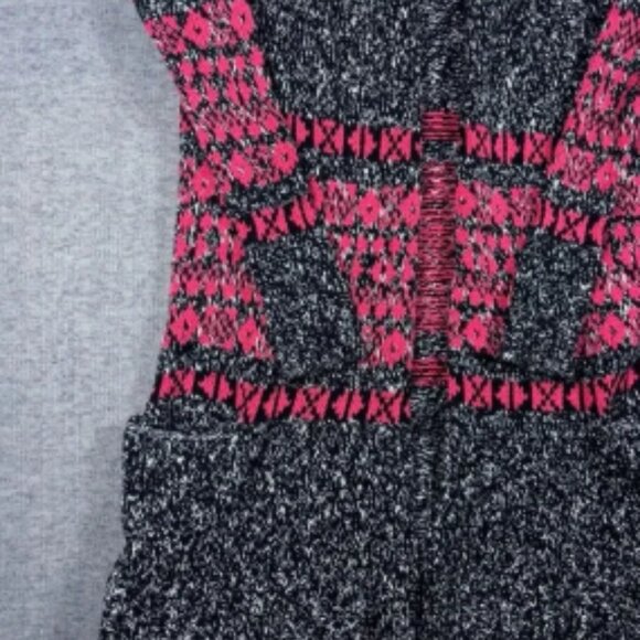 Express Long Line Cardigan Sweater Black And Pink Size Women’s Size XS Cotton - Picture 2 of 5